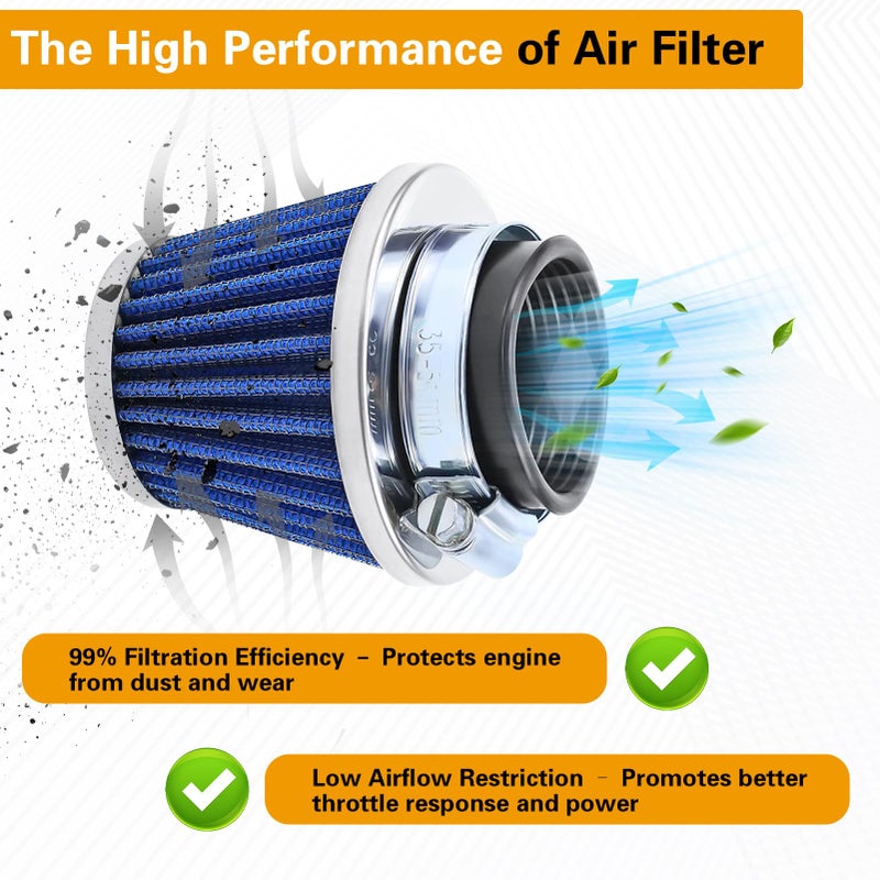 cyleto 39mm Air Filter for GY6 50cc Moped Scooter Dirt Bike Motorcycle 50cc 110cc 125cc 150cc 200cc kids' ATV SCOOTER GO-KART DIRT BIKE POCKET BIKE - Image 4